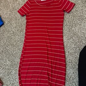 Red Striped Dress